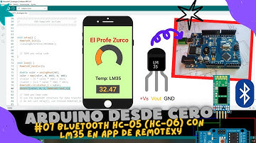 ⚡ Curso de Arduino Cap_07 analogReference(INTERNAL), LM35 temp. en app de RemoteXY HC-05 (HC-06)