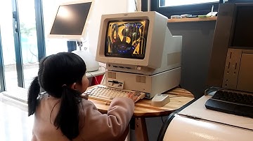 [제로하나 컴퓨터박물관] 5살 어린이의 Epic pinball ibm dos game play reaction 영상입니다. ^^ (with ibm ps/1 386 computer)
