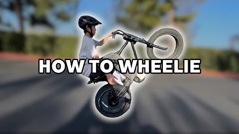 HOW TO WHEELIE YOUR E-BIKE