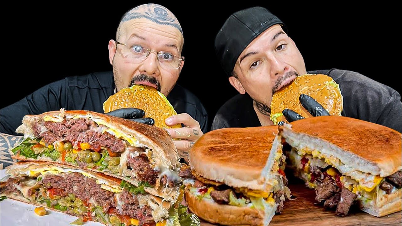 #605 COMENDO O FAMOSO XIS GAÚCHO (LANCHE DO RIO GRANDE) MUKBANG BRASIL.