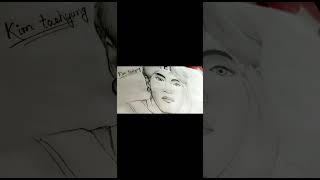 easy way to draw V BTS || #kimtaehyung #happy_birthday_kim_taehyung #btslovers ️