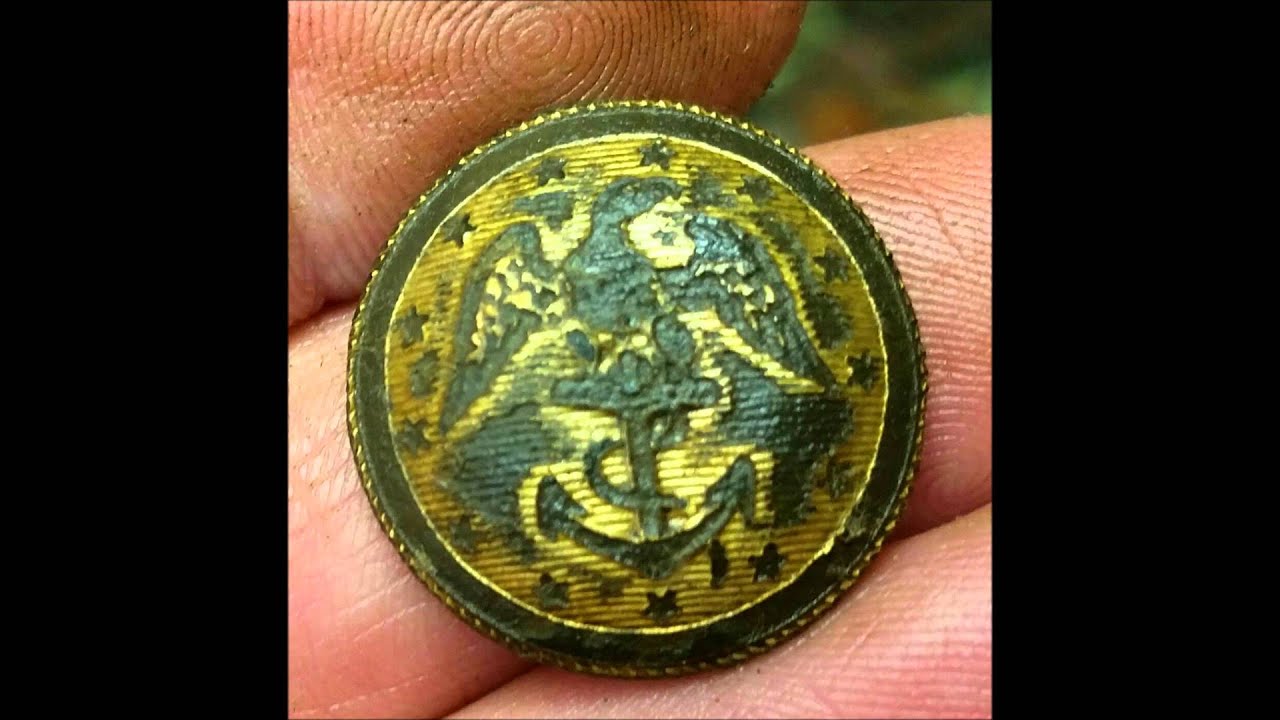 CIVIL WAR Button and AMAZING colonial coin! - YouTube
