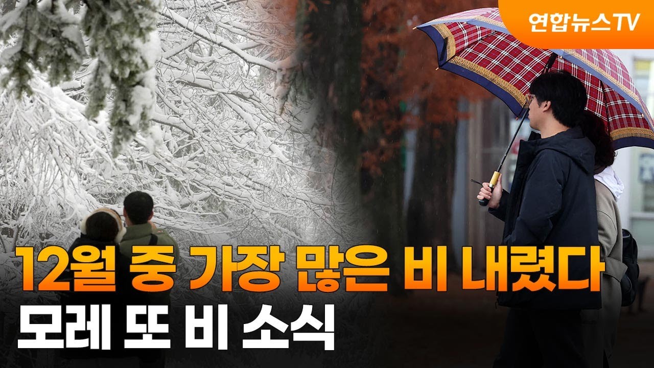 12월 중 가장 많은 비 내렸다…모레 또 비 소식 / 연합뉴스TV (YonhapnewsTV) - YouTube