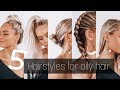 5 Hairstyles for OILY hair | Everyday hairstyles | SAYLA DEAN