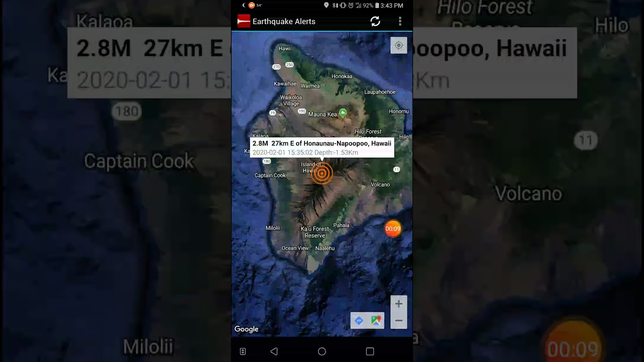 2.8 Earthquake HonaunauNapoopoo, Hawaii 1220 YouTube
