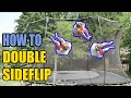How to double sideflip on trampoline  best tutorial  you can learn in only 5 minutes 