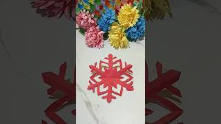 beautifull snowflake with paper craft❄❄ #diy #paper #craft #papercraft #handmade #snowflakes #shorts