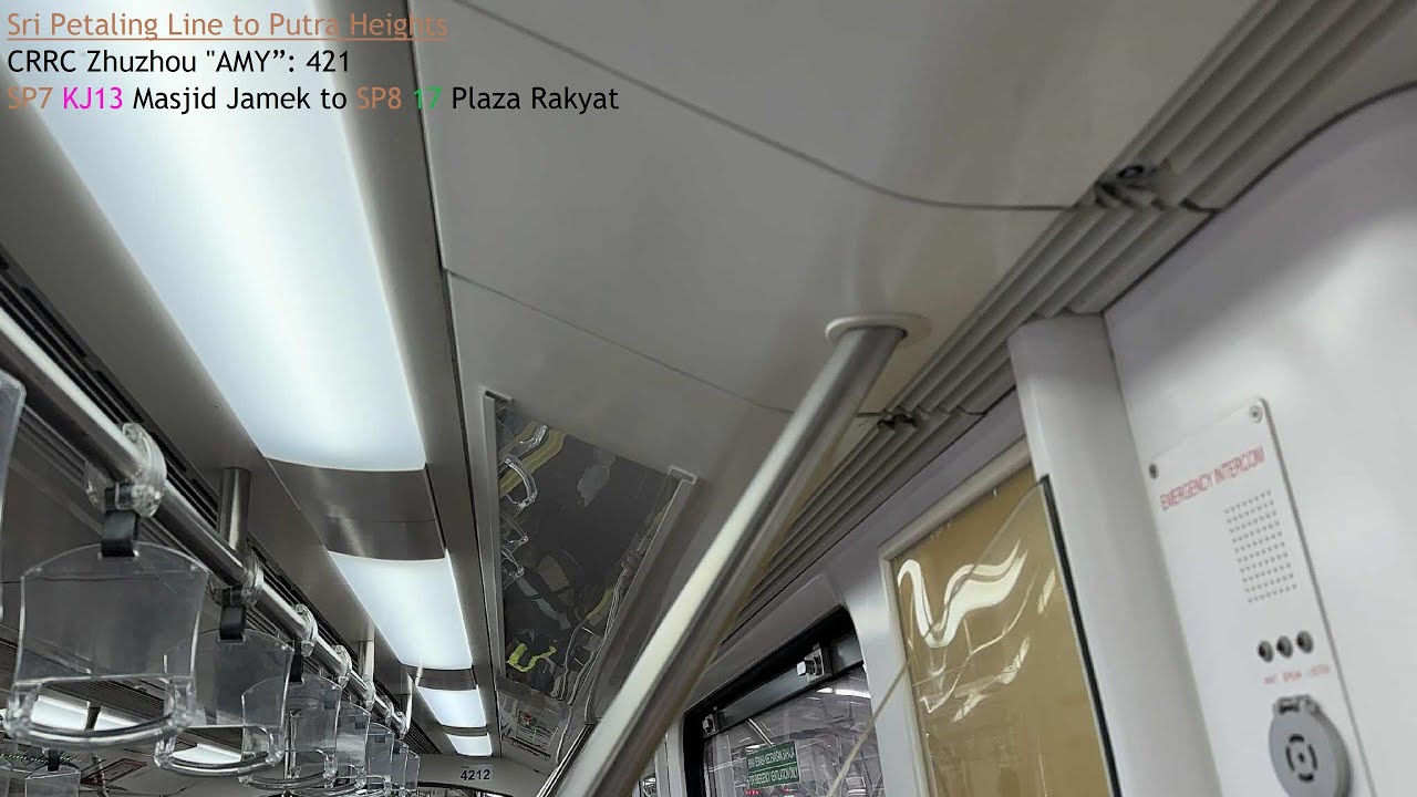 ⁴ᴷ [1 short ride] rapidKL LRT SPL from Masjid Jamek to Plaza Rakyat ...
