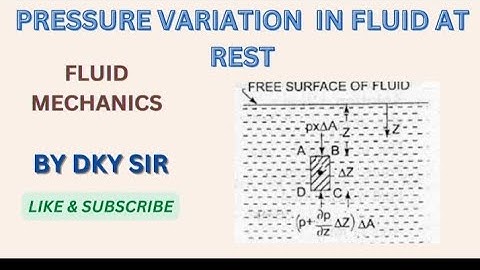 PRESSURE VARIATION IN FLUID AT REST