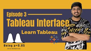 EP3 Tableau Interface Explained | Data Pane, Shelves, Cards &amp; Toolbar | Learn Tableau