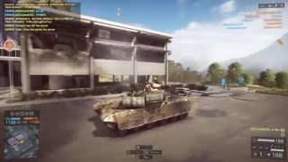 Battlefield 4 Tank Gameplay (50-0) | Lancang Dam | Conquest Large | Type 99 MBT