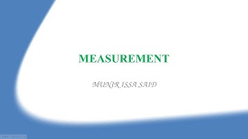 Errors in Measurement-Part 1