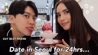 going on a DATE with my GUY BEST FRIEND for 24 HOURS in Seoul! *kdrama in real life?!*