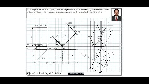 Example 01 on Projection of Solids