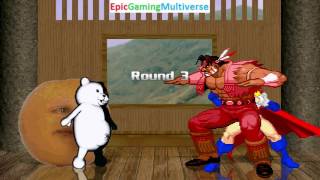 Power Girl & Mexican Typhoon VS Monokuma The Evil Teddy Bear & Annoying Orange In A MUGEN Match