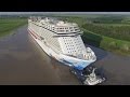 NORWEGIAN ESCAPE - Ems river conveyance | Emsüberführung: The hardest ship maneuver in the world