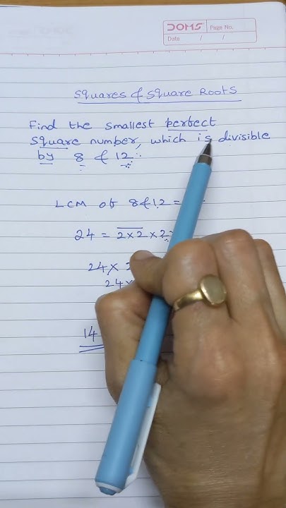 Smallest Perfect Square Number Divisible By 8 12 maths smallest-perfect-square-number-divisible-by-8-12-maths