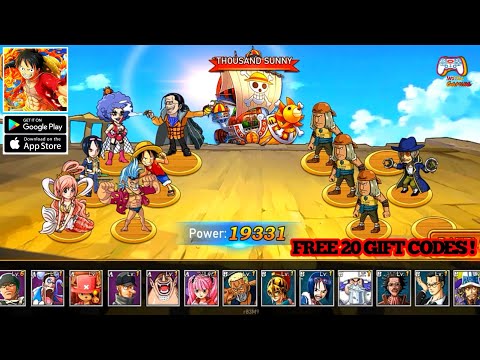GRAND SAIL GAMEPLAY & FREE 20 GIFT CODES - ONE PIECE RPG GAME IOS 