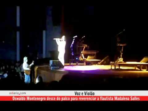 Oswaldo Montenegro e a  flautista Madalena Salles
