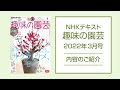 NHKテキスト『趣味の園芸』2022年3月号の紹介