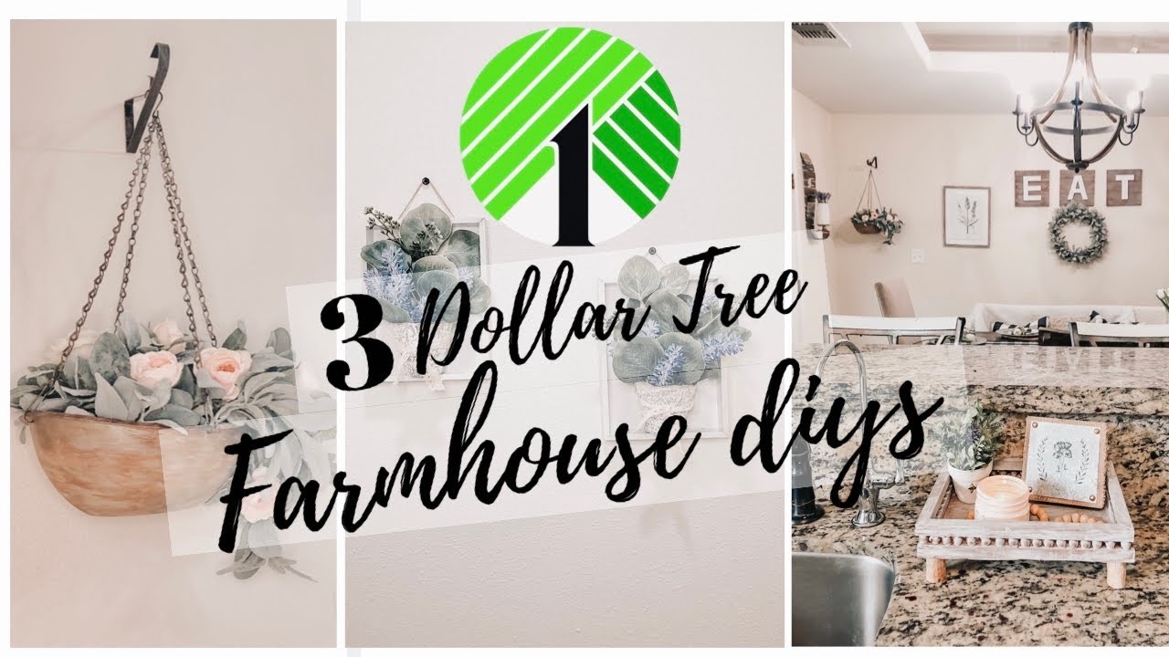 3 DOLLAR TREE FARMHOUSE HOME DECOR EASY DIY'S 2020 NEW YouTube