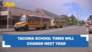 Tacoma high school start times to move later, middle schools earlier next year
