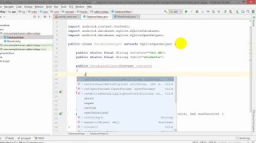 Create SQLite Database using Android Studio(3.2)