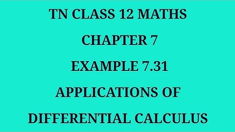 TN 12th maths chapter 7 example 7.31