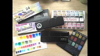 Art Supply Haul  |  NEW Daniel Smith Metal Half Pan Sets- First Impressions + Swatches!!