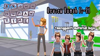 REVIEW RUMAH ELY FIAN+BAGIIN ID! DAN CARA MENGUBAH MATERIAL BAJU || SAKURA SCHOOL SIMULATOR