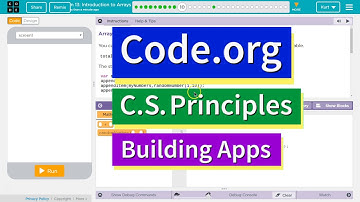 Introduction to Arrays Lesson 13.10 Tutorial with Answers Code.org CS Principles