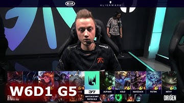 Fnatic vs Origen | Week 6 Day 1 of S9 LEC Spring 2019 | FNC vs OG W6D1