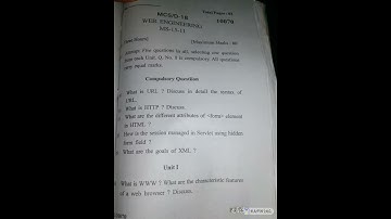 Web Engineering old paper (Kuk) M.sc computer science