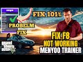 Menyoo Trainer F8 Button Not Working in GTA 5 | GTA V Menu Trainer Not Working Fix Easy || Fix F8