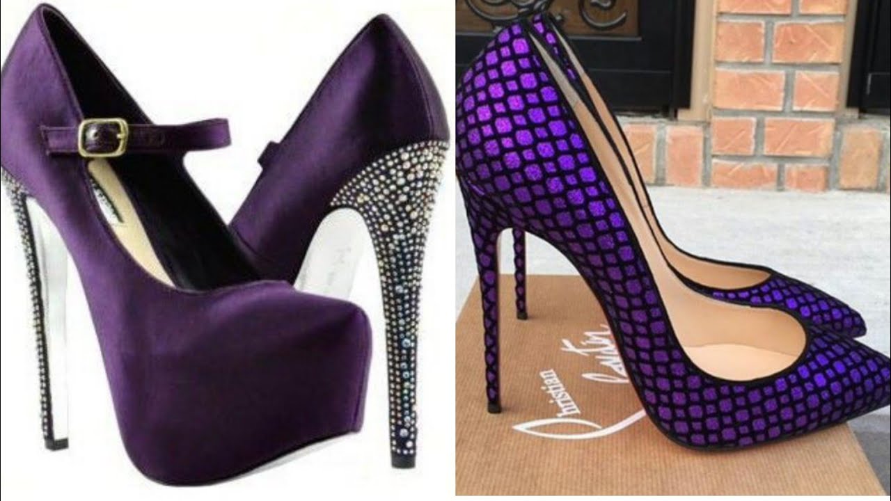 ROYAL PURPLE PLATFORM HEEL SHOE AND BAG SET — African Fashion