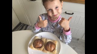 Груши запеченные в тесте. Дети готовят еду сами без родителей. Груши запеченные в тесте. Дети готовят еду сами без родителей.