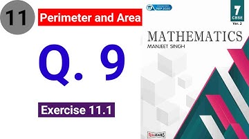 Class 7 Mathematics Manjeet Singh | Chapter 11 Perimeter & area | Exercise 11.1 question 9 solution