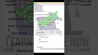 Sum of even and odd number in c++ | Sum of even and odd numbers | Sum of even and odd numbers in c