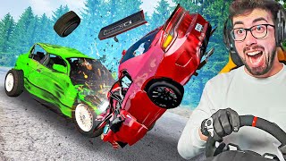 ACCIDENTES DE TRÁFICO CON VOLANTE  | BeamNG Drive