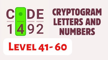 Cryptogram Letters and Numbers  | Level 41-60 | [Answers]