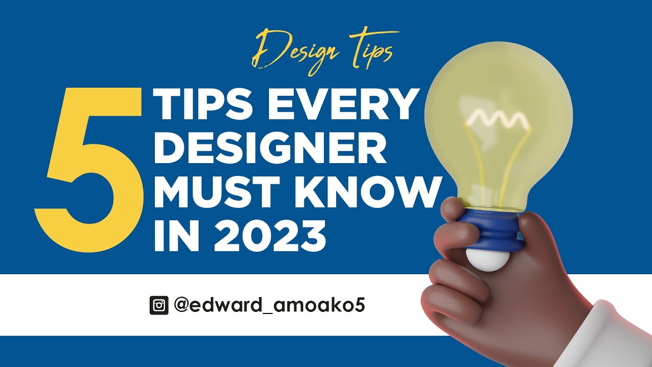6 TIPS every DESIGNER must know in the 2023 - YouTube