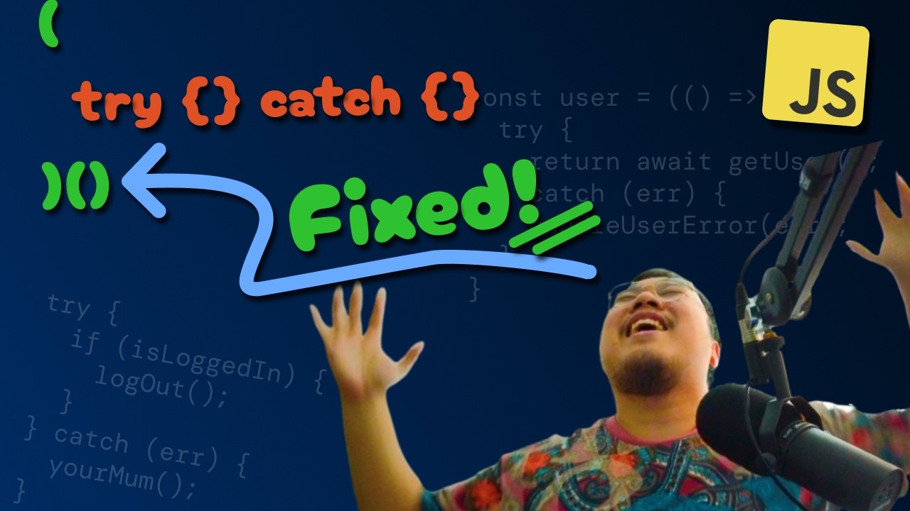 Stop Hating Try-Catch in JavaScript. Just Use This Pattern. - YouTube