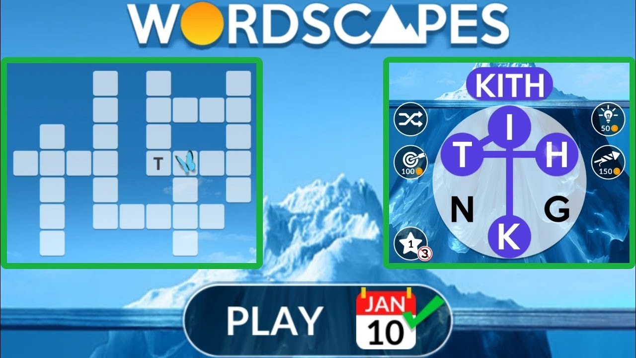WORDSCAPES Daily Puzzle January 10, 2023 YouTube