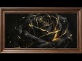 Midnight Black Rose | Golden Petals &amp; Dark Elegance | Relaxing Piano | Frame TV 4K