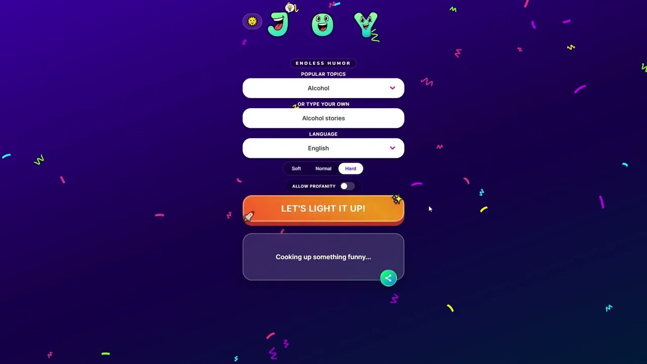 Free Funny AI Joke App – JOY  | Best Humor Generator for Phone