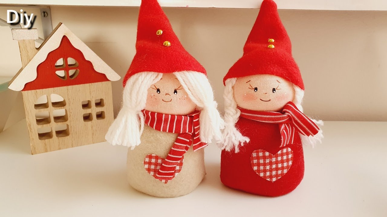 Мини-рождественские тканевые куклы 🤩 ДЕЛАЙТЕ, ПРОДАВАЙТЕ и Украшайте. КРАСИВЫЕ поделки Подарок
