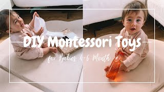 DIY Montessori inspired and Sensory toys for Babies 4  6 Month Old || 2024