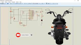 Motorbike brake led flasher circuit using 4060 IC