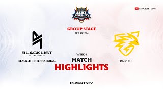 Blacklist International vs ONIC PH HIGHLIGHTS MPL PH S13 | ONIC vs BLCK ESPORTSTV