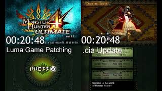 MH4U Japanese font Mod .cia Update vs Luma Game Patching